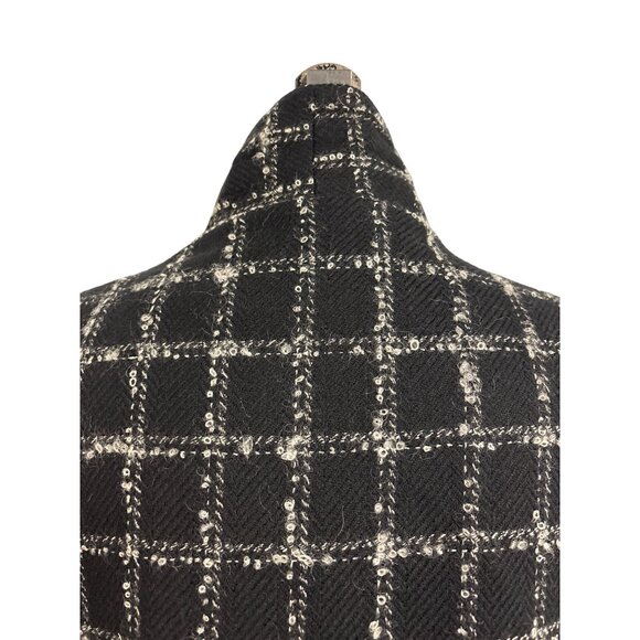 Vintage Alfred Dunner Womens Wool Blazer 42/22W Black & White Checkered - Picture 9 of 12